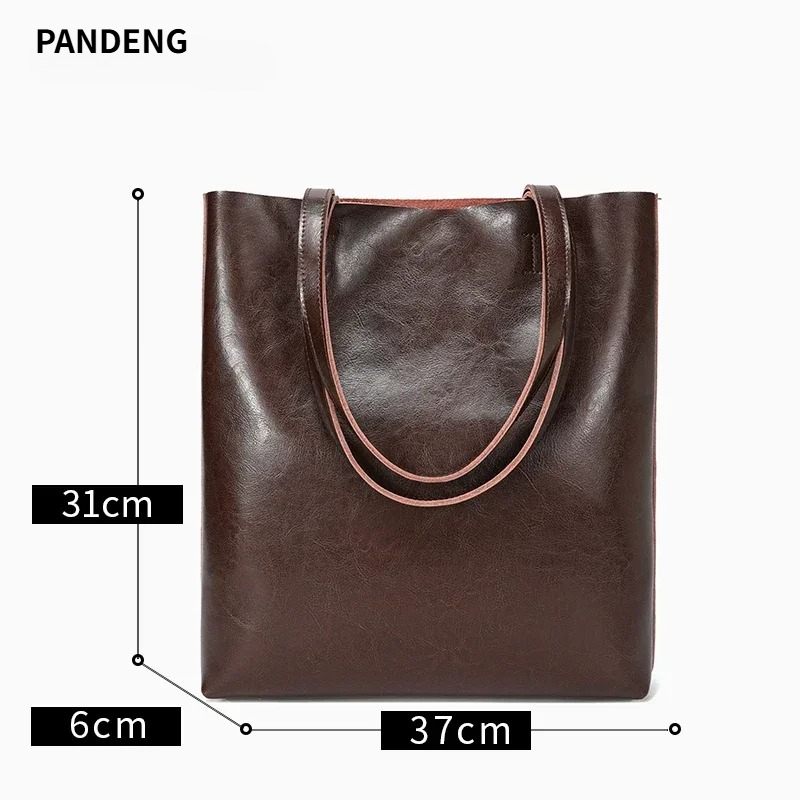 Women's Natural Cow Leather Ba - Women Hand Bags For Office ulasan dan harga