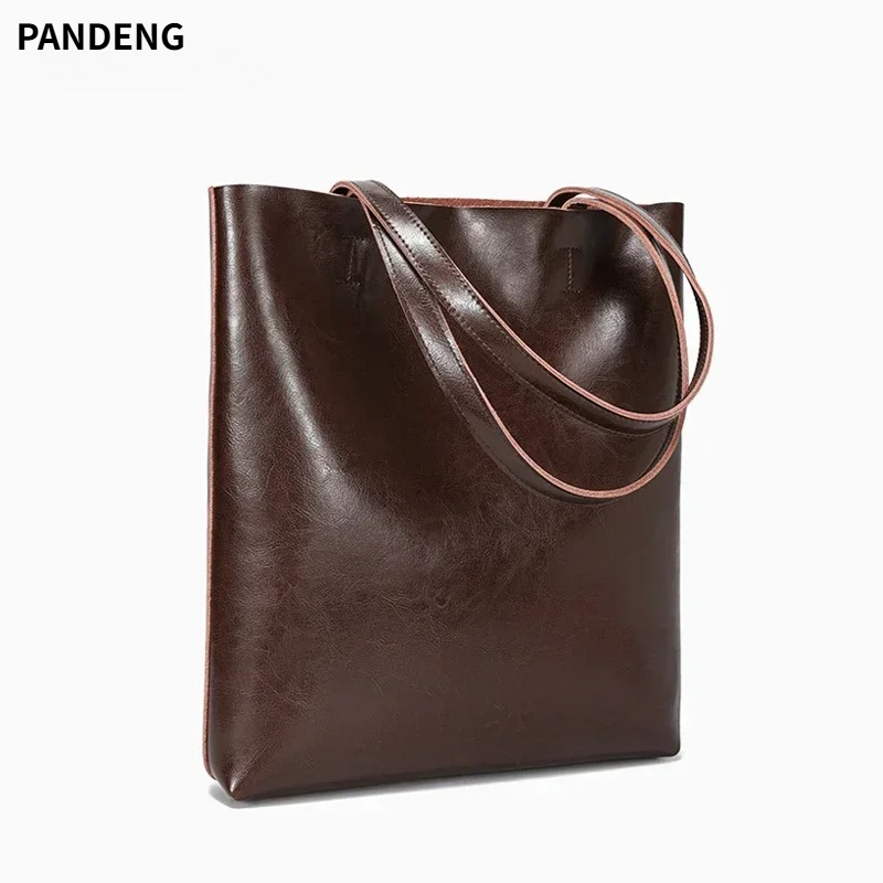 Women's Natural Cow Leather Ba - Women Hand Bags For Office ulasan dan harga