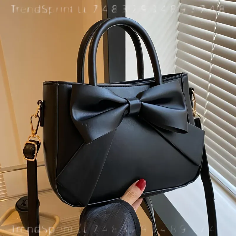 Elegant Black Bow Handbag for  - Women'S Bags Handbags ulasan dan harga