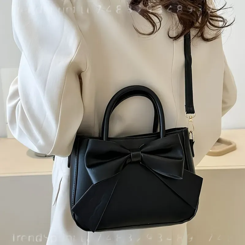 Elegant Black Bow Handbag for  - Women'S Bags Handbags ulasan dan harga
