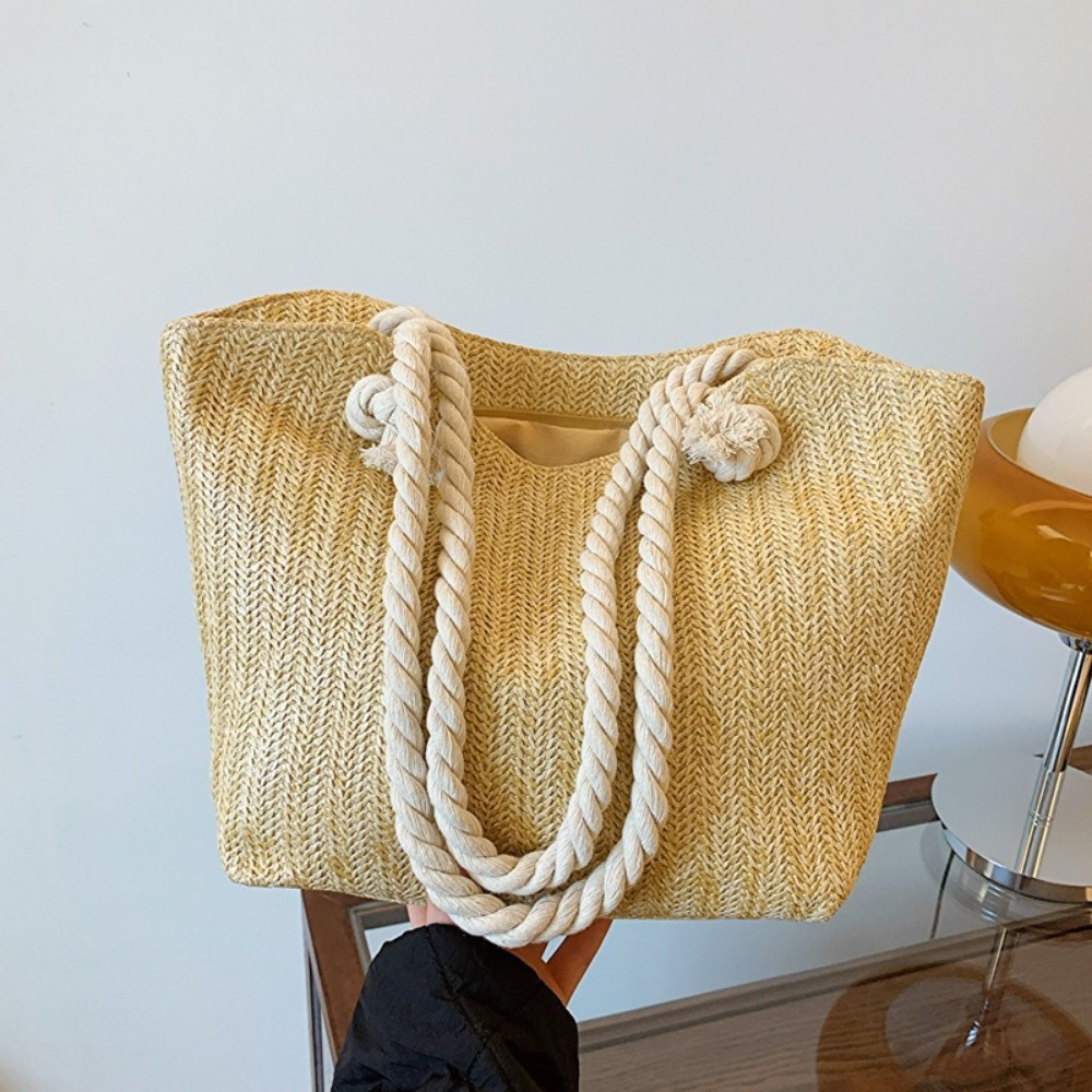 New Summer Beach Tote Bag Larg - Women'S Raffia Bags ulasan dan harga