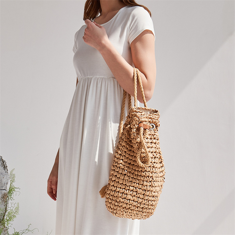 2023 Summer Casual Straw Backp - Women'S Raffia Bags ulasan dan harga