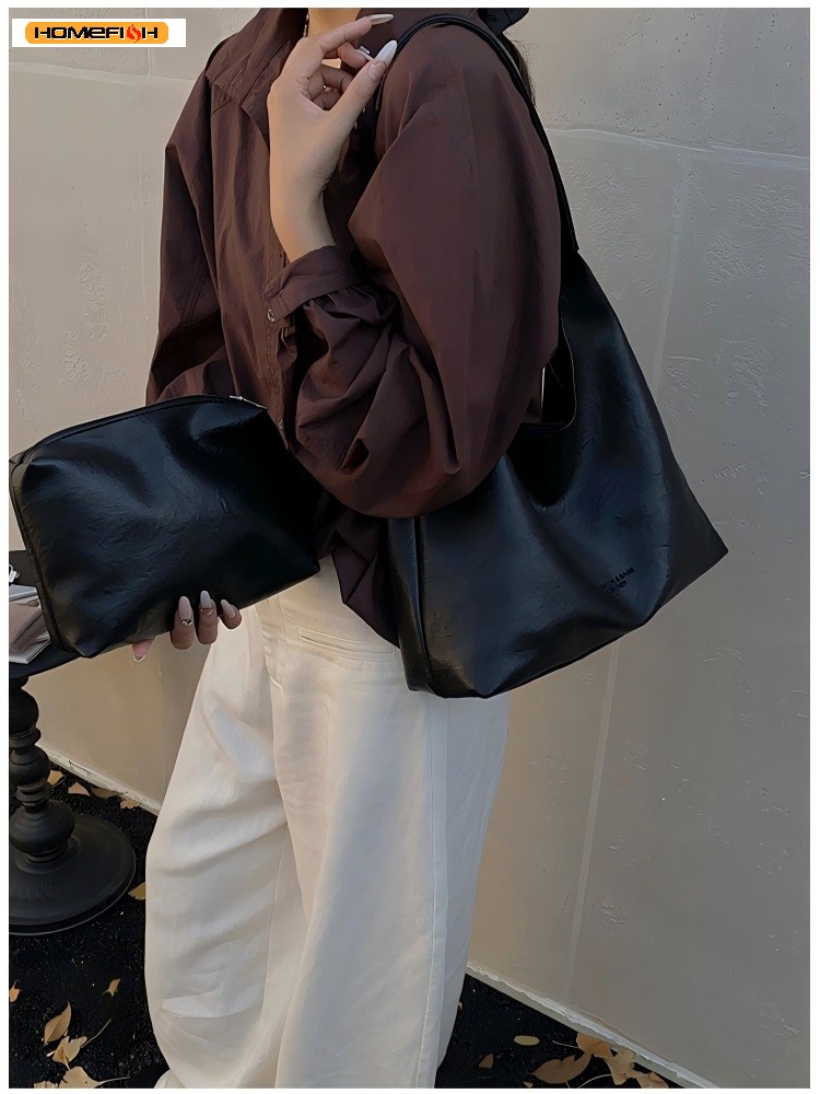 Retro Simple Large Women Tote  - Women Bags 2026 Trends ulasan dan harga