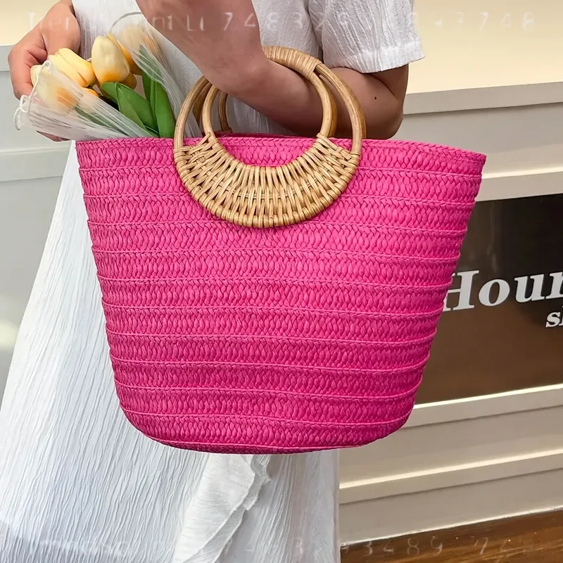 Women Summer Woven Paper Tote  - Women'S Bags Handbags ulasan dan harga
