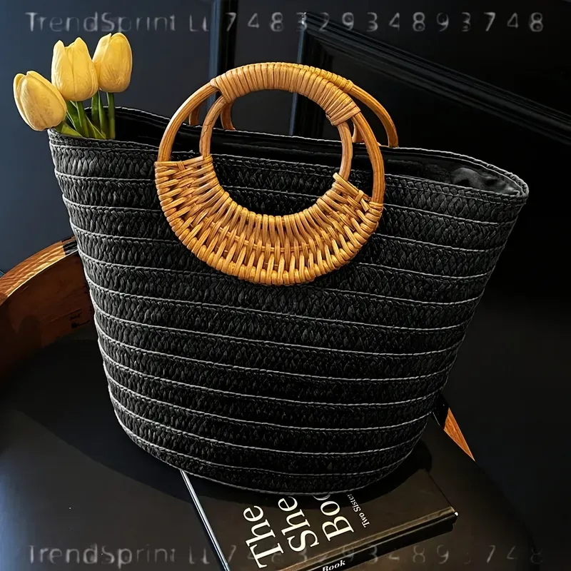 Women Summer Woven Paper Tote  - Women'S Bags Handbags ulasan dan harga