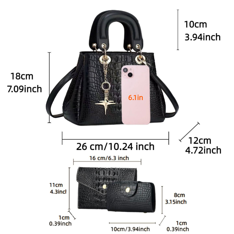 3-piece women's bag set, compa - Women'S Bags Handbags ulasan dan harga