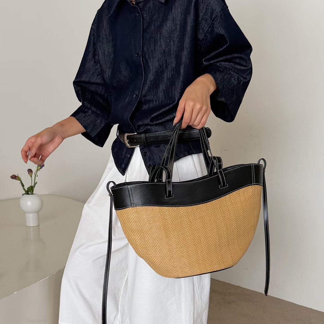 Mendy Genuine Leather Natural  - Women'S Raffia Bags ulasan dan harga