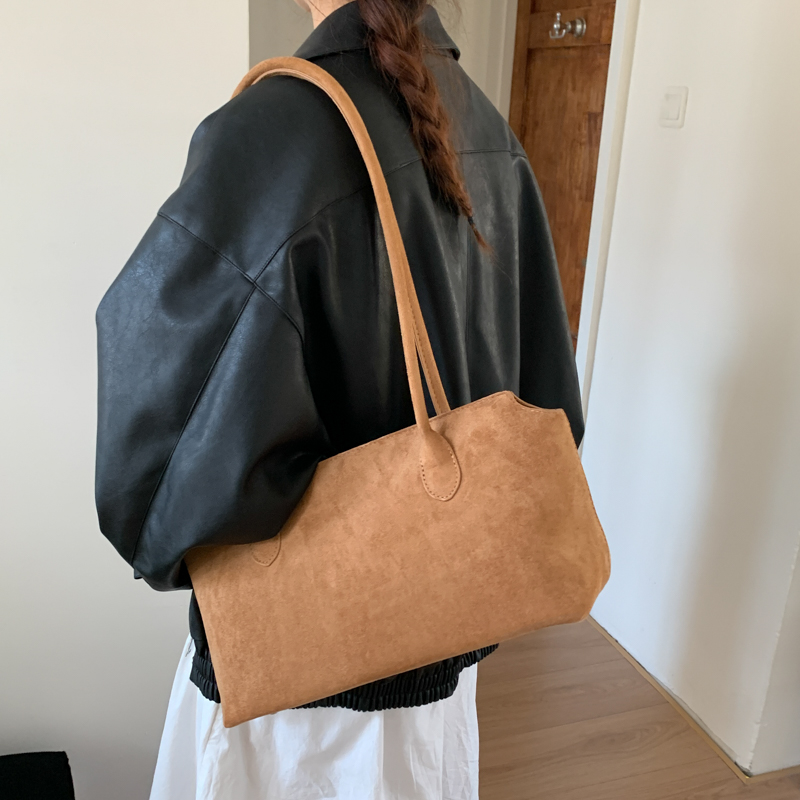 Vintage-Inspired Brown Suede A - Women Hand Bags For Office ulasan dan harga