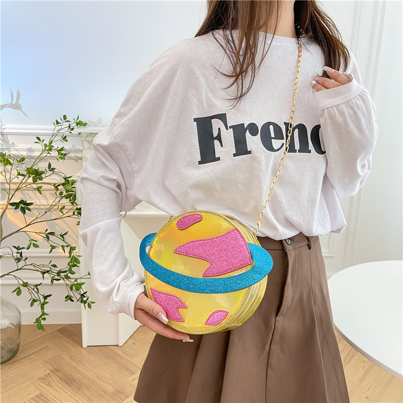 Laser Circular Planet Shape Pu - Women'S Young Bags ulasan dan harga
