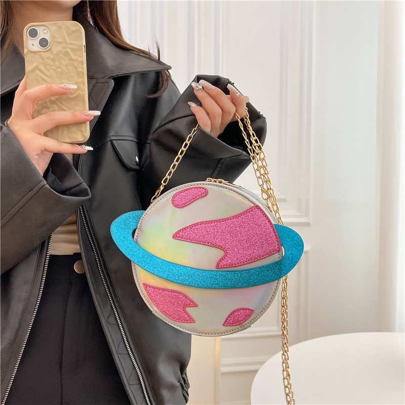 Laser Circular Planet Shape Pu - Women'S Young Bags ulasan dan harga