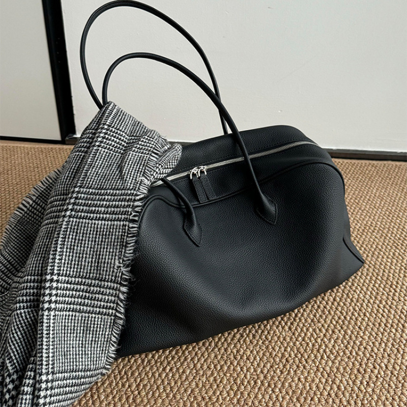 Black Soft Leather Boston Tote - Women Bags 2026 Trends ulasan dan harga